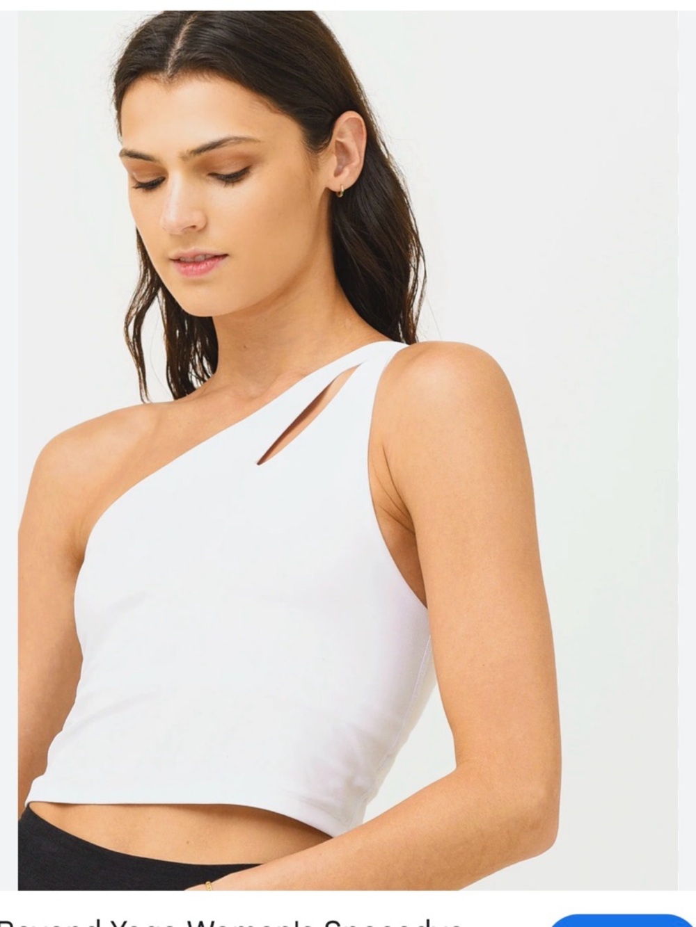Beyond Yoga White One-Shoulder Cutout Tank Top